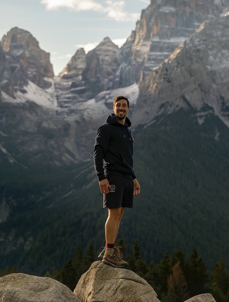 Leonardo Pelagotti dans les Dolomites